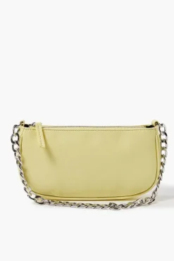 Chain Faux Leather Shoulder Bag