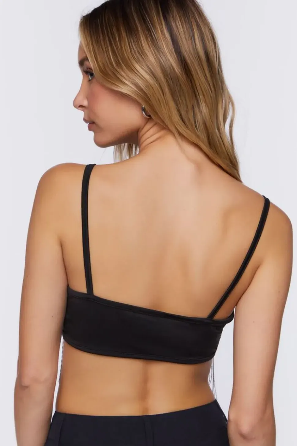 Chain-Fringe Cropped Cami