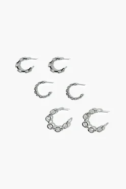Chain Hoop Earring Set