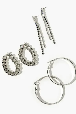 Chain & Hoop Earring Set