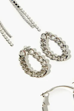 Chain & Hoop Earring Set