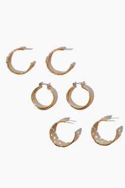 Chain Hoop Earring Set
