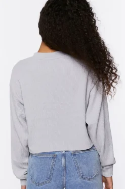 Chain Lace-Up Eyelet Crop Top