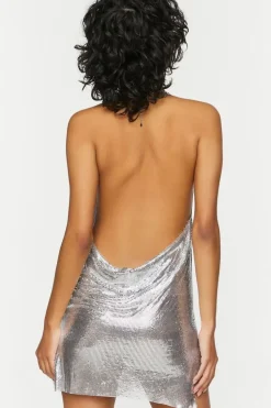 Chainmail Halter Mini Dress
