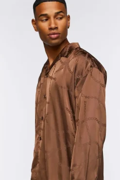 Chain Print Long-Sleeve Shirt