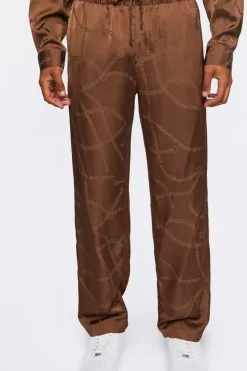Chain Print Slim-Fit Pants