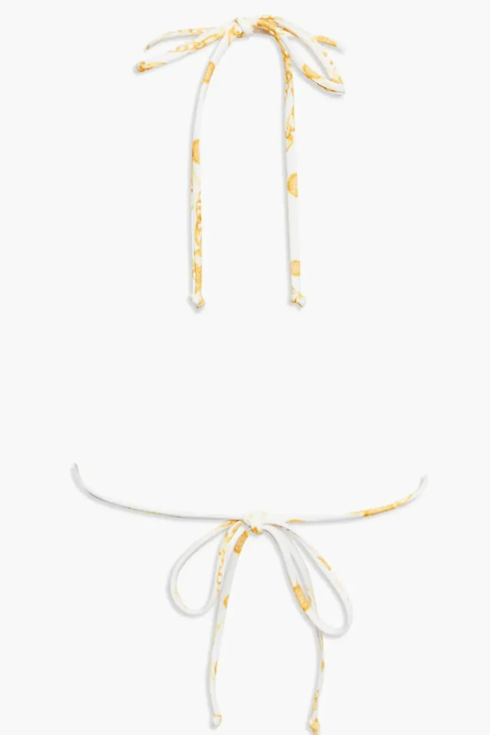 Chain Print Triangle Bikini Top
