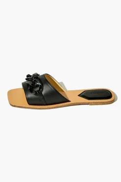 Chain-Strap Flat Sandals