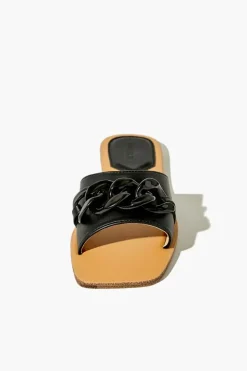 Chain-Strap Flat Sandals