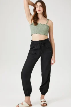 Chambray Drawstring Joggers