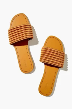 Channel-Stitch Flap Sandals