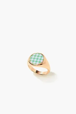 Checkered Cocktail Ring