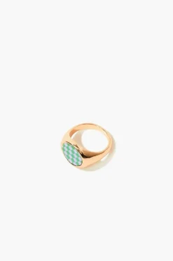 Checkered Cocktail Ring