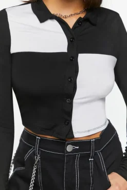 Checkered Cropped Shirt