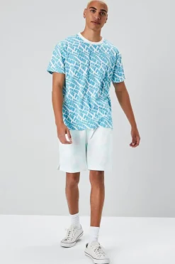 Checkered Drawstring Sweatshorts
