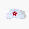 Checkered Floral Claw Clip