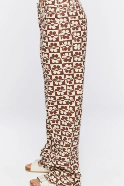 Checkered Floral 90S-Fit Jeans