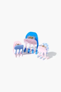 Checkered Hair Claw Clip Set