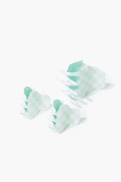 Checkered Hair Clip Set
