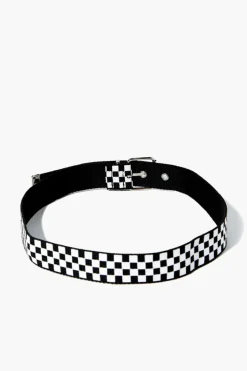 Checkered Print Belt