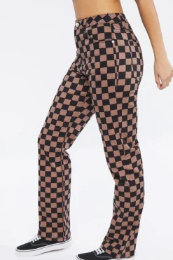 Checkered Print Jeans