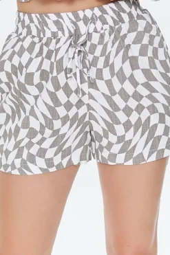 Checkered Print Shirt & Shorts Set