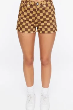 Checkered Print Shorts
