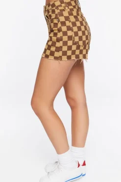 Checkered Print Shorts