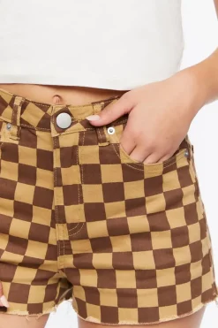 Checkered Print Shorts