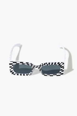Checkered Rectangular Sunglasses