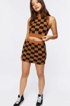 Checkered Sweater Vest