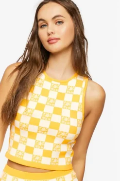 Checkered Sweater Vest