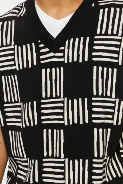 Checkered Sweater Vest