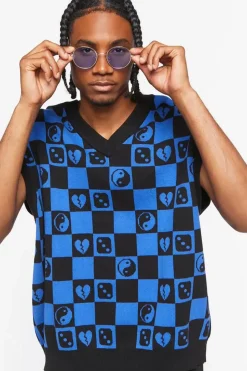 Checkered Yin Yang Sweater Vest