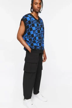 Checkered Yin Yang Sweater Vest