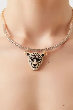 Cheetah Pendant Choker Necklace