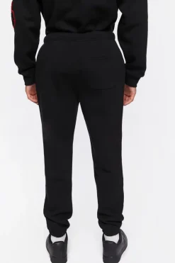 Chenille Eye Patch Drawstring Joggers