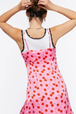 Cherry Print Mini Cami Dress