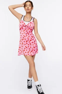 Cherry Print Mini Cami Dress