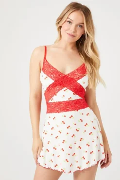 Cherry Print Pajama Slip