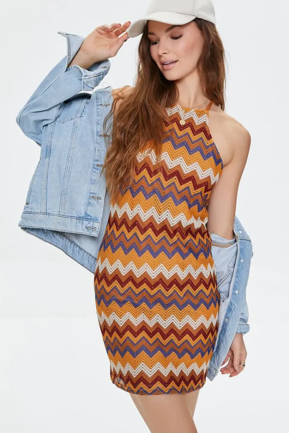 Chevron Mini Cami Dress