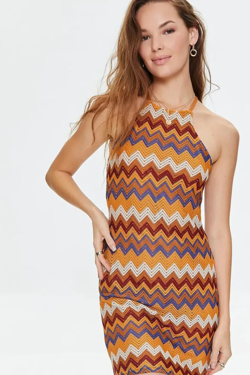 Chevron Mini Cami Dress