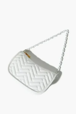 Chevron Quilted Baguette Shoulder Bag