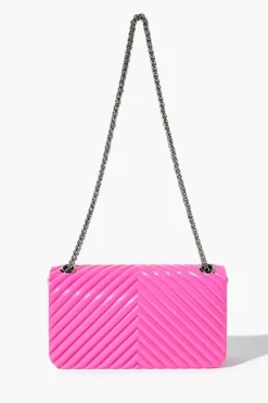 Chevron-Quilted Chain Crossbody Bag