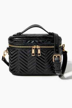 Chevron-Quilted Crossbody Bag