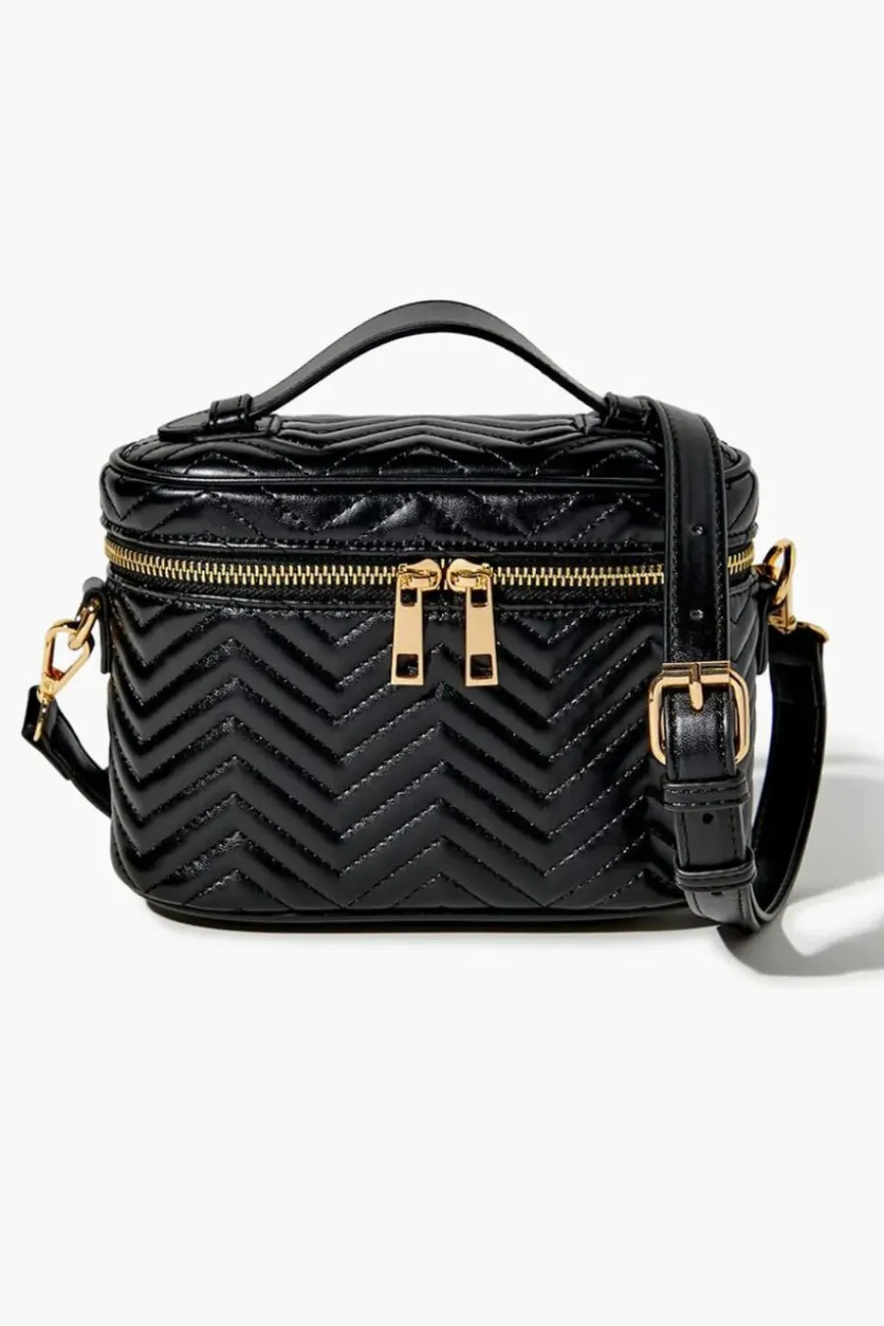Chevron-Quilted Crossbody Bag