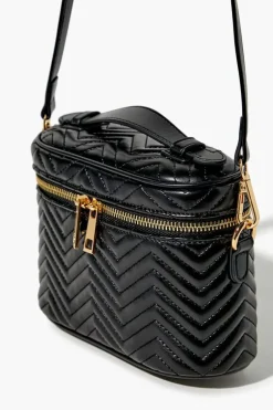 Chevron-Quilted Crossbody Bag