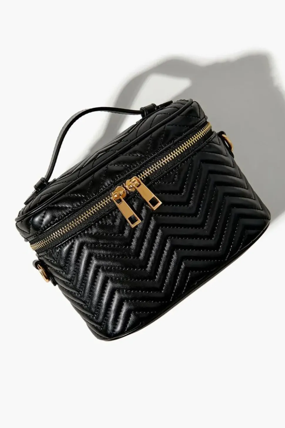 Chevron-Quilted Crossbody Bag