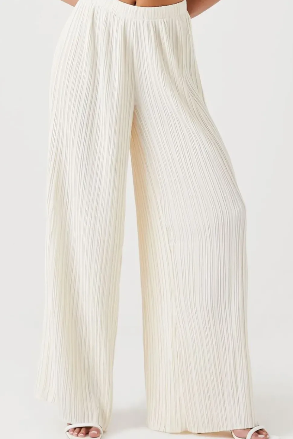 Chiffon Crop Top & Pants Set