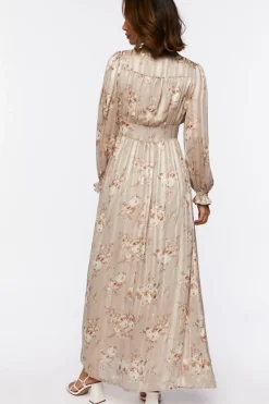 Chiffon Floral Print Maxi Dress